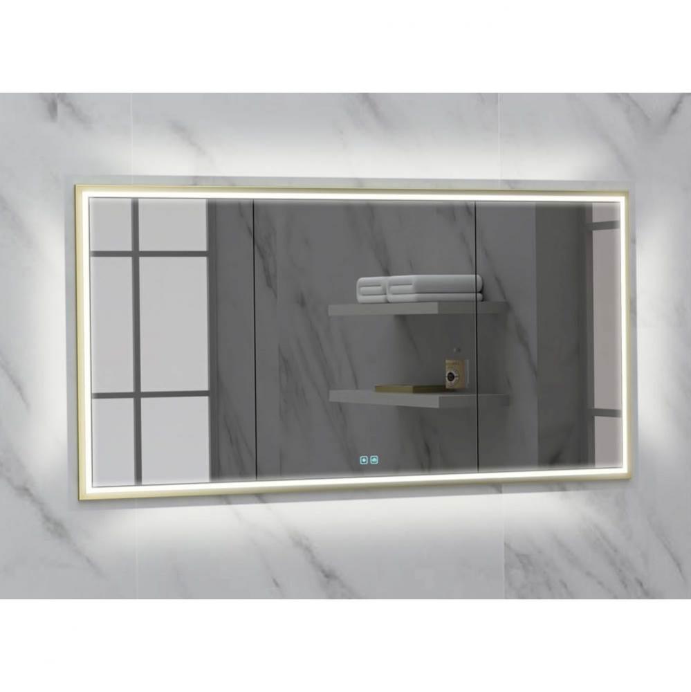 Madeli Illusion Lighted Mirrored Cabinet, Recessed Mount, 60'' x 36'' x 4-3/4&