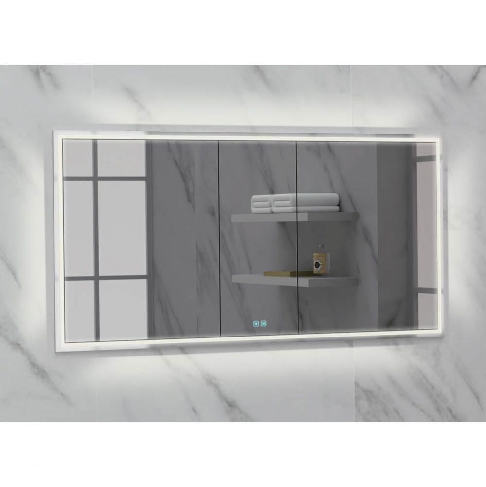 Madeli Illusion Lighted Mirrored Cabinet, Recessed Mount, 60'' x 36'' x 4-3/4&