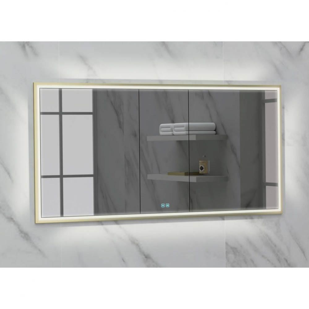 Madeli Illusion Lighted Mirrored Cabinet, Recessed Mount, 60'' x 36'' x 4-3/4&