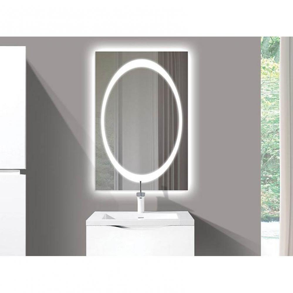 Muse Illuminated Oval Slique Mirror, 24''X 36''. Lumentouch On/Off Dimmer, Swi