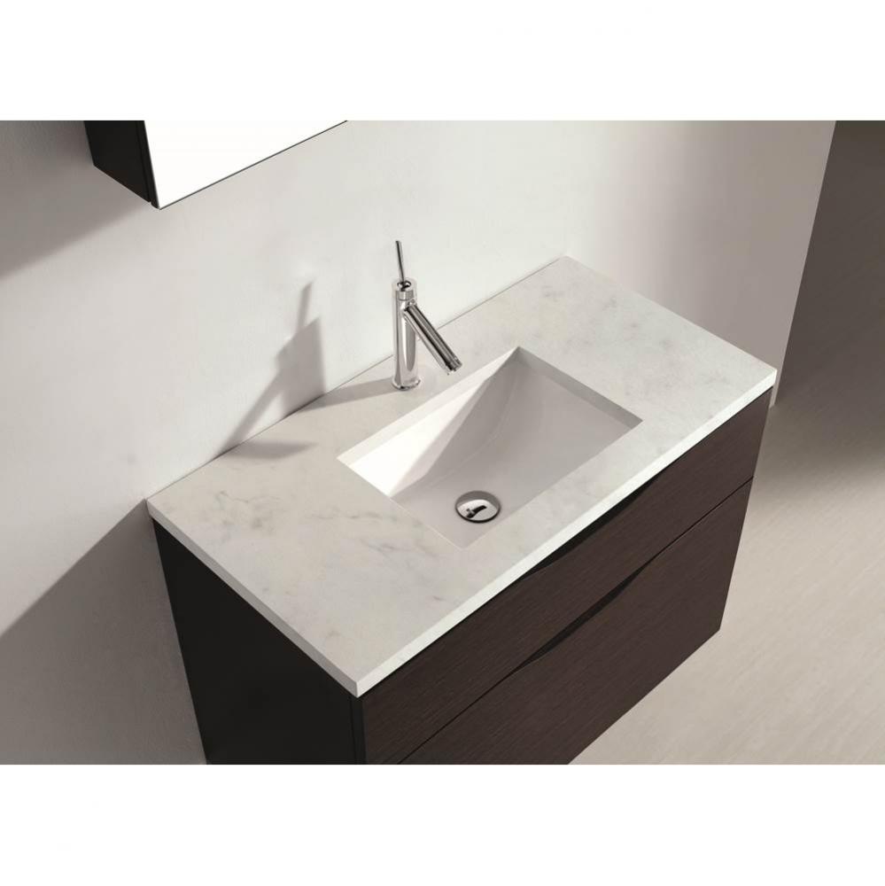 Madeli Quartzstone Countertop,  36'' x 18'' x 3/4'', Single Faucet H