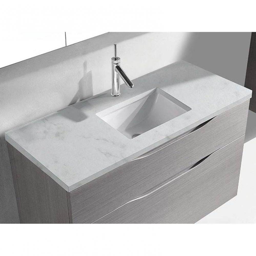 Madeli Quartzstone Countertop,  42'' x 18'' x 3/4'', Single Faucet H