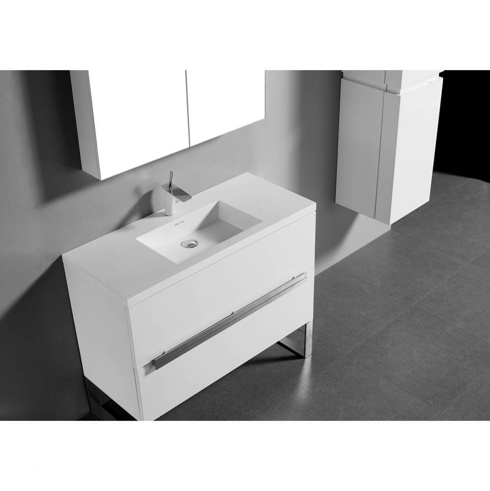 Quartzstone Countertop,  42'' x 18'' x 3/4'', Single Faucet Hole in