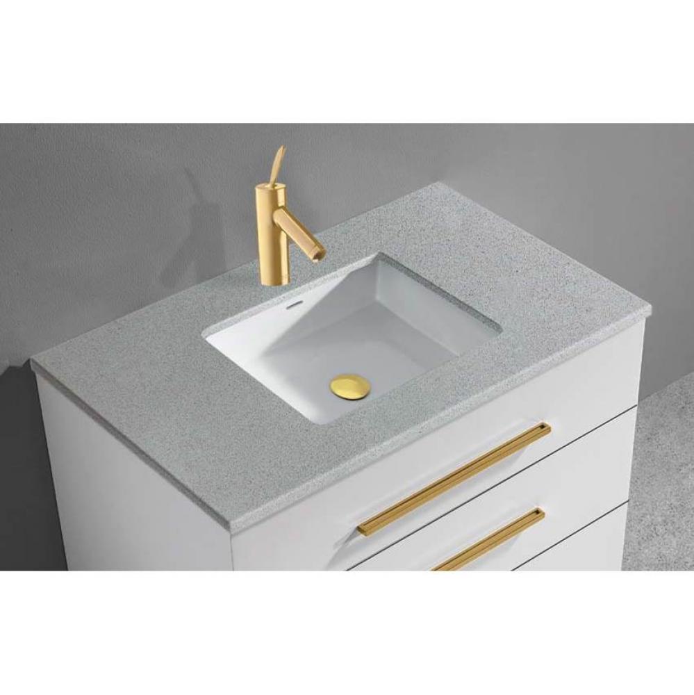 Madeli Quartzstone Countertop,  36'' x 18'' x 3/4'', Single Faucet H