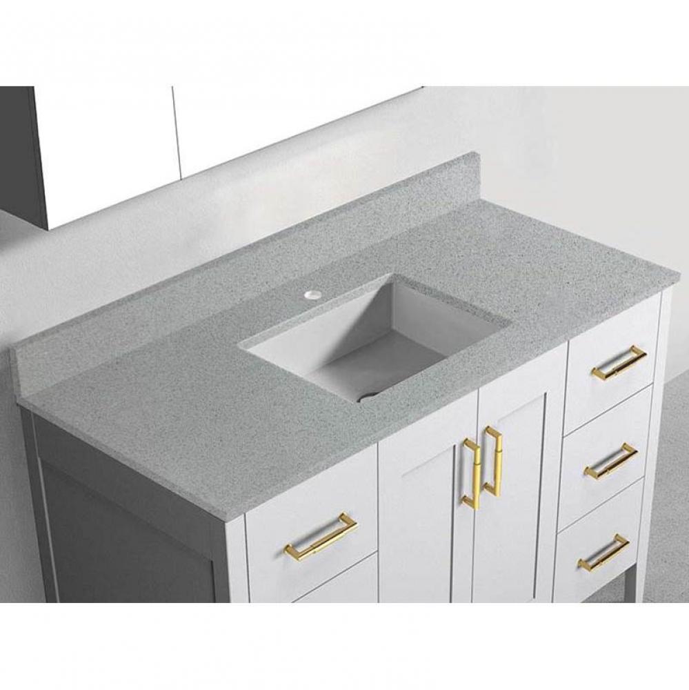 Madeli Quartzstone Countertop,  48'' x 18'' x 3/4'', Single Basin,