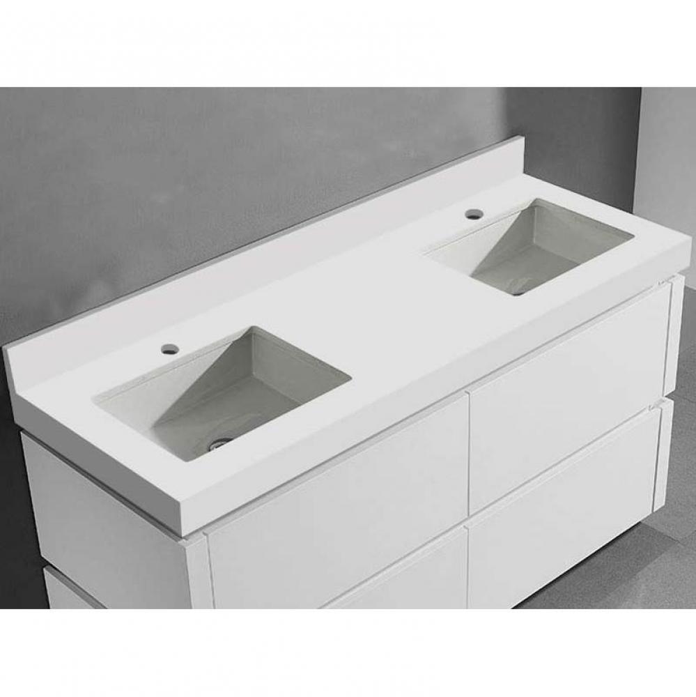 Quartzstone Countertop,  72'' x 22'' x 3'',  Single Faucet Hole in W