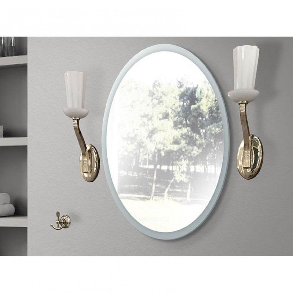 Madeli Evo Oval Mirror, 20'' x 30'' x 3/4'', Frosted Edge