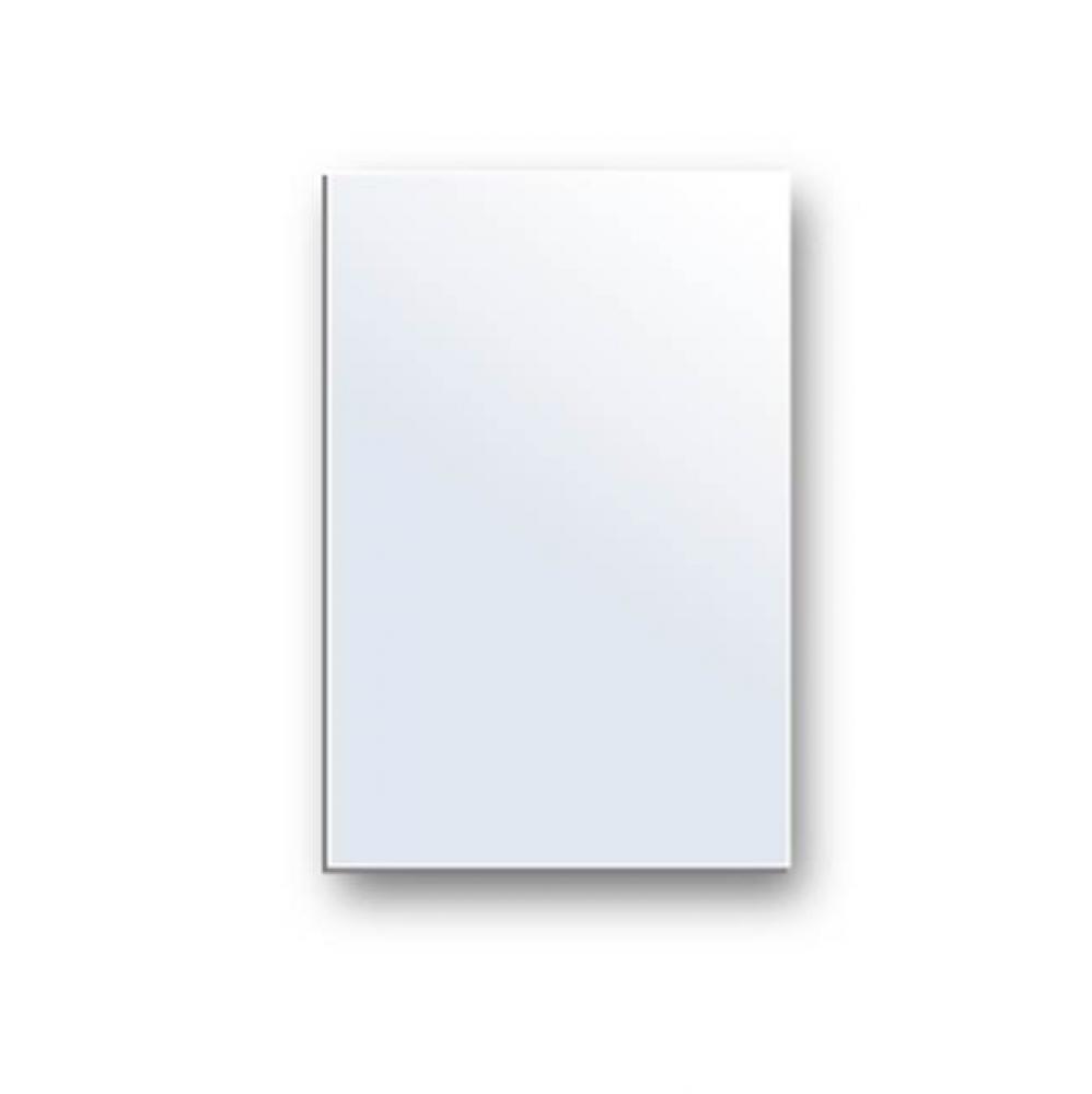 MADELI FRAMELESS MIRROR 20''W X 30''H MOUNTED ON WOODEN BASE