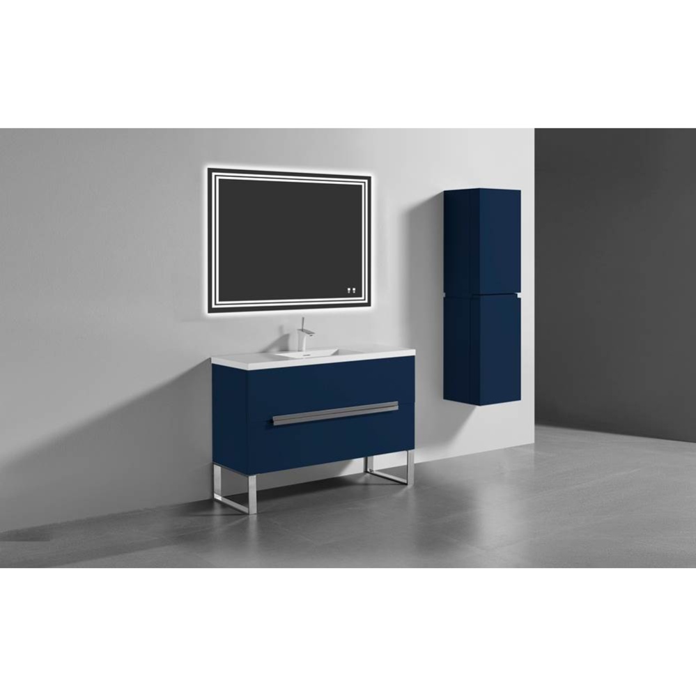 Soho 48C'' Free standing Vanity Cabinet in Sapphire/HW: Polished Chrome(PC)