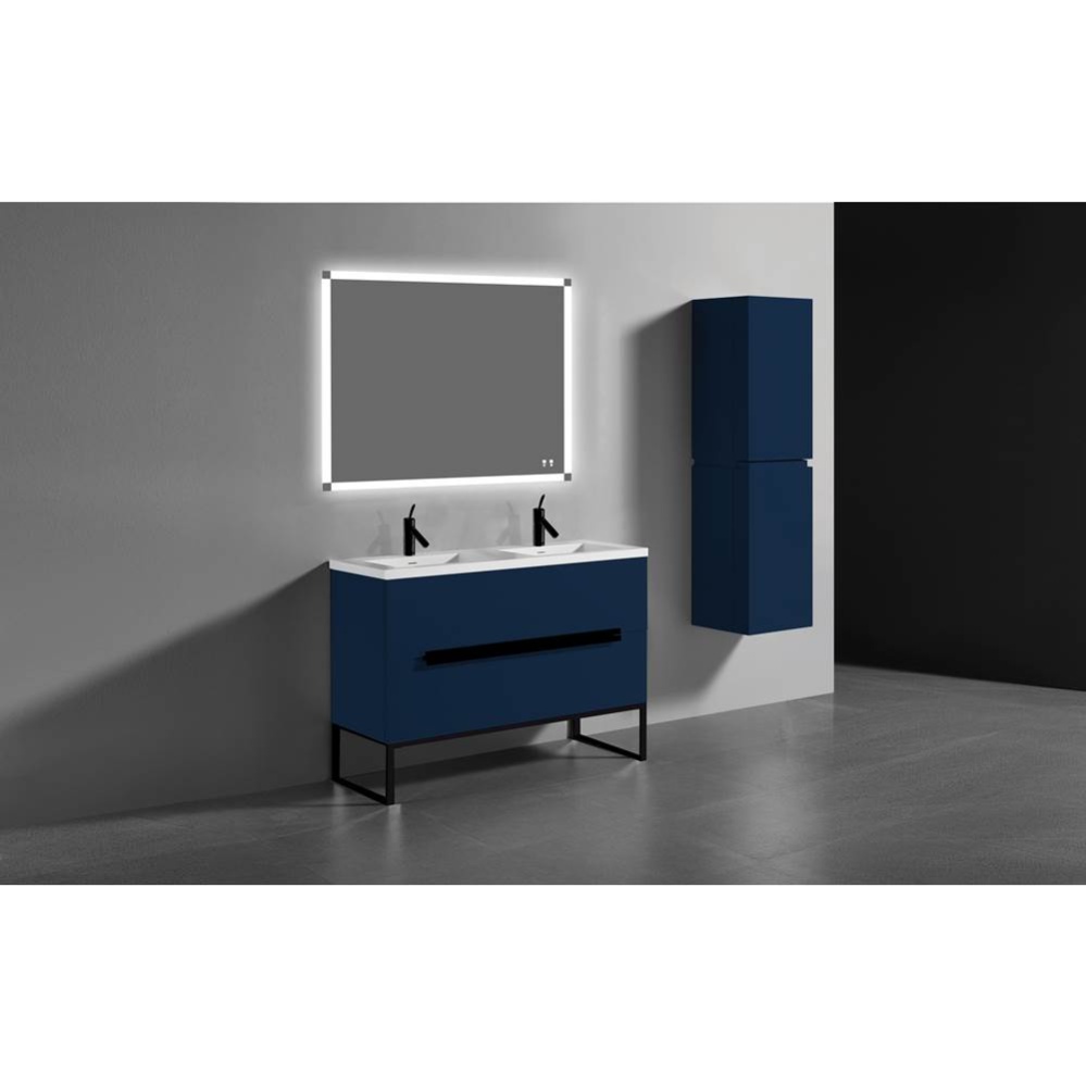 Soho 48D'' Free standing Vanity Cabinet in Natural Oak/HW: Polished Chrome(PC)