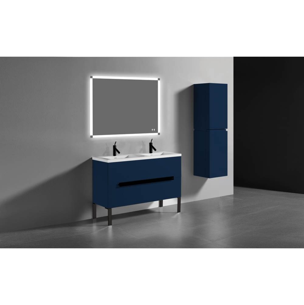 Soho 48D'' Free standing Vanity Cabinet in Coastal Grey/HW: Polished Chrome(PC)