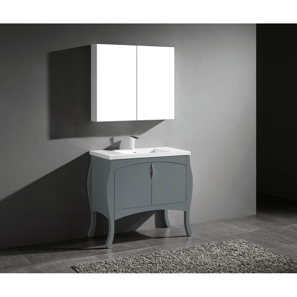 Madeli Sorrento 39'' Free Standing Studio Grey/HW: Brushed Nickel(BN)