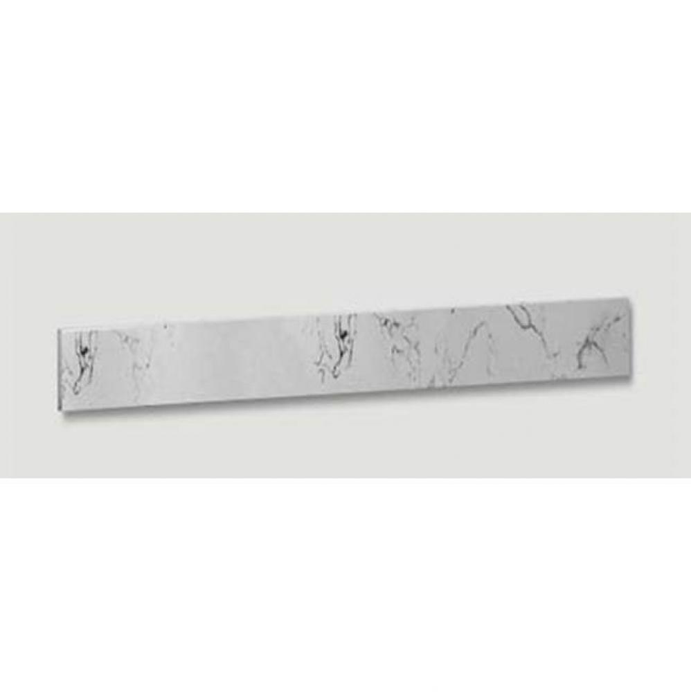 Madeli Quarztstone Side Splah, 18'' x 4'' x 3/4'', White Carrara