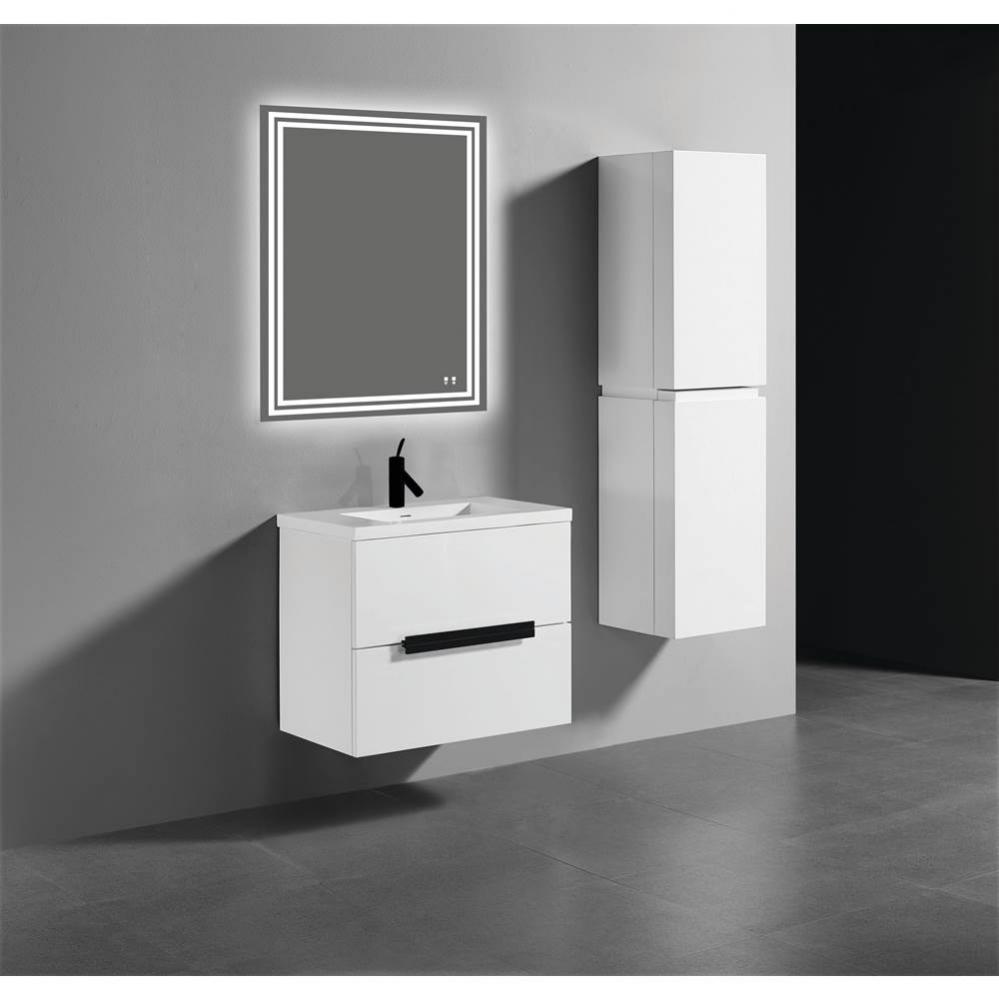 Madeli Urban 30'' Wall hung  Vanity Cabinet in Glossy White Finish/HW: Polished Chrome(P