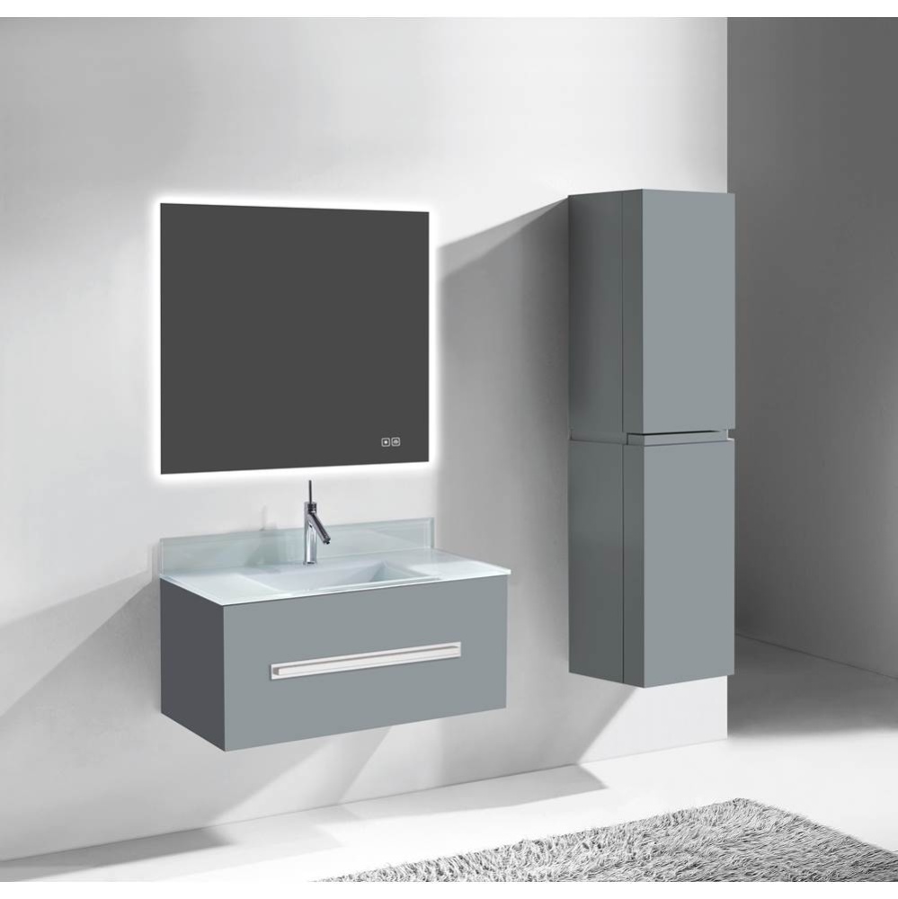 Vogue 36'' Wall Hung Vanity Cabinet Studio Grey/HW: Brushed Nickel(BN)
