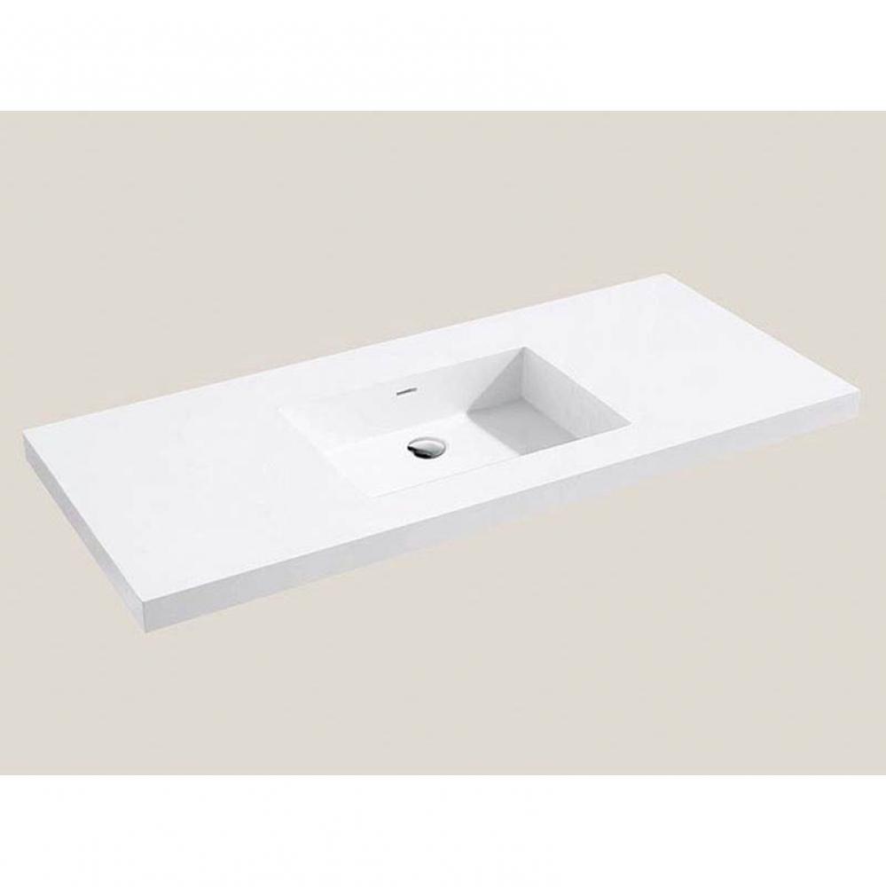 Madeli X-Stone Top/Basin, 48'' x 18'' x 1-1/2'', Single Basin, Gloss