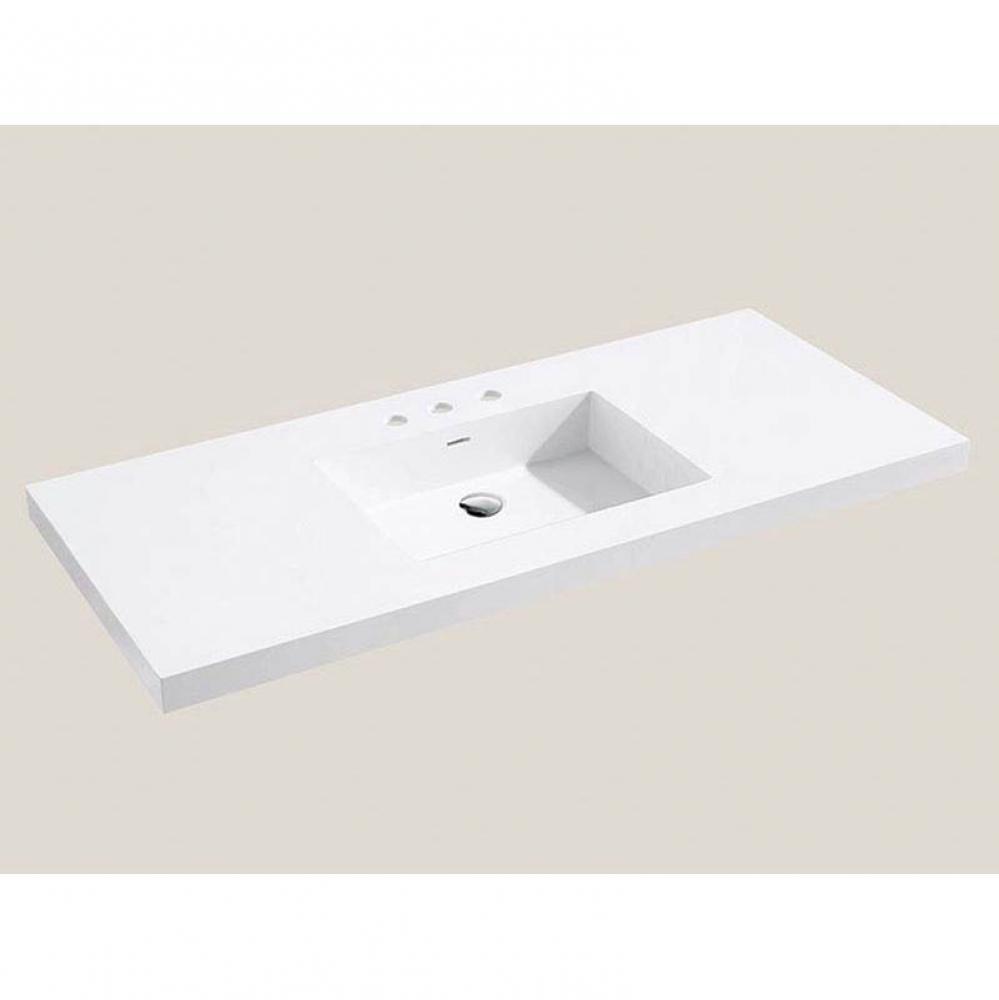 Madeli X-Stone Top/Basin, 48'' x 18'' x 1-1/2'', Single Basin, Gloss