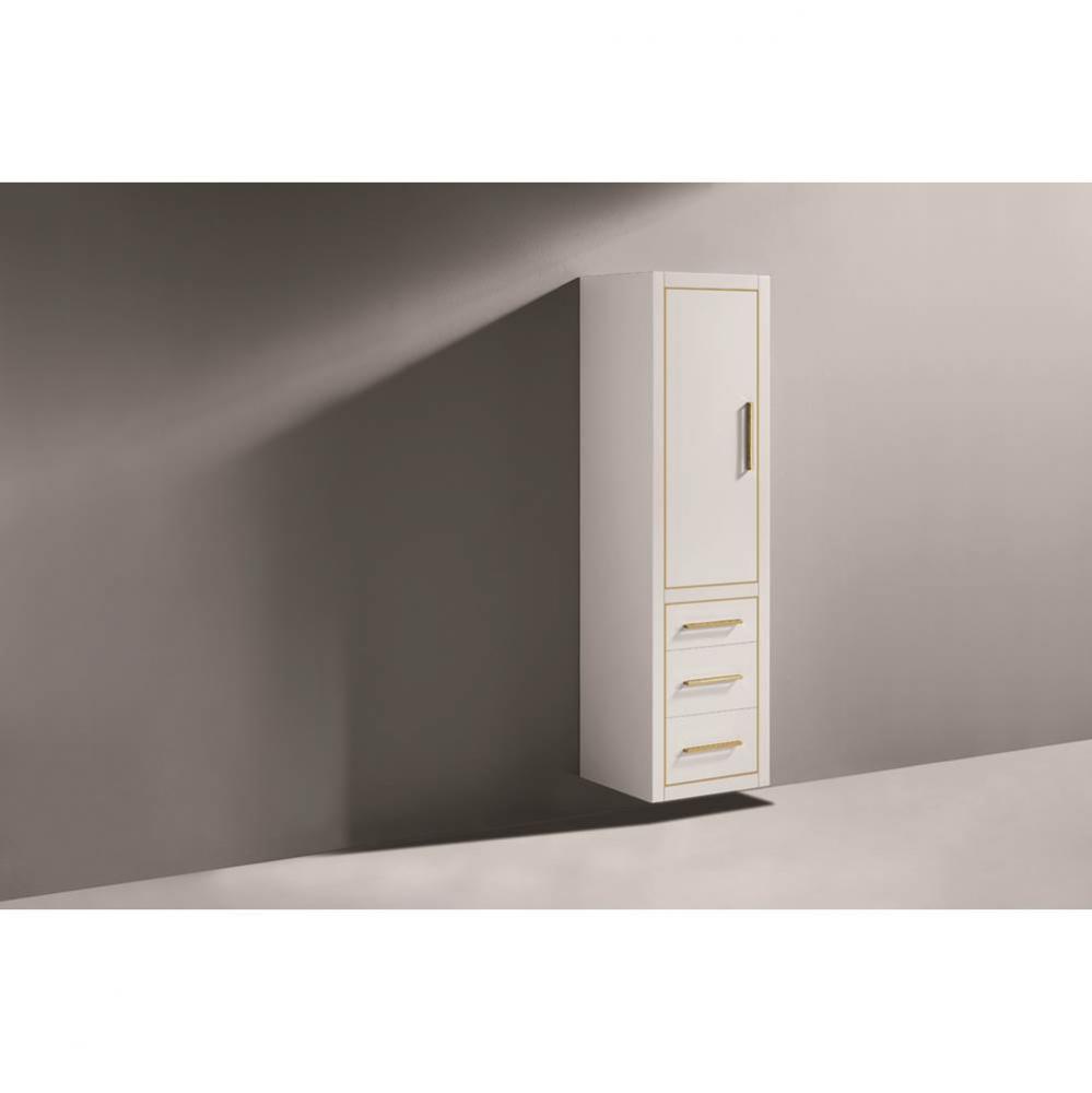 Madeli Villa 20'' Wall Hung Linen Cabinet L Hinged in Matte White