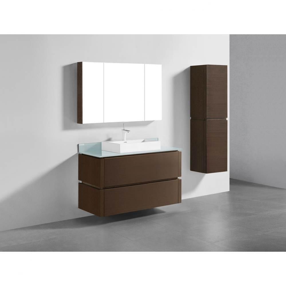 Cube 48C'' Wall hung  Vanity Cabinet in Walnut