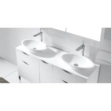 Madeli SSXTU-18-000-MW - 18''W-Xstone Sidesplash, 18'' Collection Top, Solid Surface. Matte White, 17-1