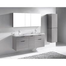 Madeli B100-60D-002-AG - Bolano 60D'' Wall hung Vanity Cabinet Ash Grey Finish