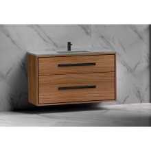 Madeli B450-48C-002-NW-NP-PC - Apogee 48C'' Wall hung Vanity Cabinet in Natural Walnut/HW: Polished Chrome(PC)