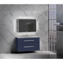 Madeli B450-48C-002-SA-NP-PC - Apogee 48C'' Wall hung Vanity Cabinet in Sapphire/HW: Polished Chrome(PC)
