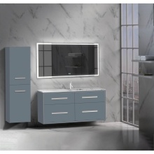 Madeli B450-60C-002-TG-NP-PC - Apogee 60C'' Wall hung Vanity Cabinet in Studio Grey/HW: Polished Chrome(PC)