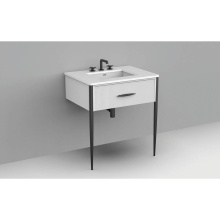 Madeli B025-30-001-WH-PC - Avella Duo 30'' Wall Hung Cabinet White/HW: Polished Chrome(PC)