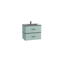 Madeli B020-24-002-PG-HT-PC - Perla SM 24'' Wall Hung Cabinet Pastel Green/HW: Polished Chrome(PC)