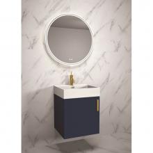 Madeli B060-20-002-SA-BN - Madeli Compact 20'' Wall Hung Vanity Cabinet Sapphire/HW: Brushed Nickel(BN)