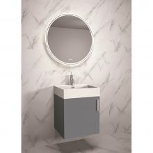 Madeli B060-20-002-TG-BN - Madeli Compact 20'' Wall Hung Vanity Cabinet Studio Grey/HW: Brushed Nickel(BN)