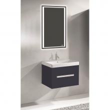 Madeli B070-24-002-SA-BN - Madeli Vogue 24'' Wall Hung Vanity Cabinet Sapphire/HW: Brushed Nickel(BN)