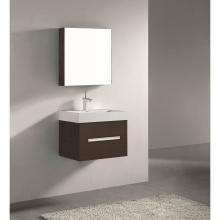 Madeli B070-24-002-WA-BN - Madeli Vogue 24'' Wall Hung Vanity Cabinet Walnut/HW: Brushed Nickel(BN)