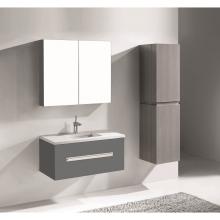 Madeli B070-42-002-TG-PC - Madeli Vogue 42'' Wall Hung Vanity Cabinet Studio Grey/HW: Polished Chrome(PC)