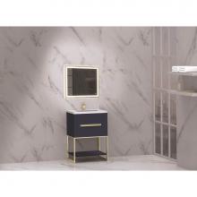 Madeli B080-24-001-LC-SA-PC - Madeli Loft 24'' Free Standing Vanity Cabinet Sapphire/HW: Polished Chrome(PC)