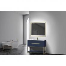 Madeli B080-42-001-LC-SA-PC - Madeli Loft 42'' Free Standing Vanity Cabinet Sapphire/HW: Polished Chrome(PC)