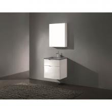 Madeli B100-24-022-WH - Madeli Bolano 24'' Wall hung Vanity Cabinet White Finish