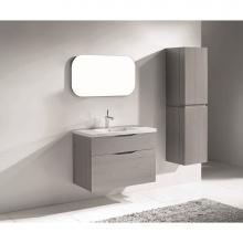 Madeli B100-36-022-AG - Madeli Bolano 36'' Wall hung Vanity Cabinet Ash Grey Finish