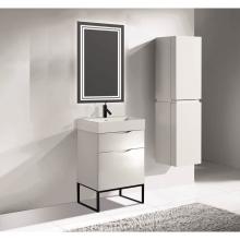 Madeli B200-24-021-LC-WH-PC - Madeli Milano 24'' Free Standing Vanity Cabinet White/HW: Polished Chrome(PC)