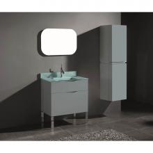 Madeli B200-30-021-LL-TG-PN - Madeli Milano 30'' Free Standing Vanity Cabinet Studio Grey/HW: Polished Nickel(PN)