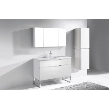 Madeli B200-48C-021-LS-WH-PC - Milano 48C'' Free Standing Vanity Cabinet White/HW: Polished Chrome(PC)