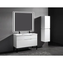 Madeli B200-48D-021-LL-WH-MB - Milano 48D'' Free Standing Vanity Cabinet White/HW: Matte Black(MB)