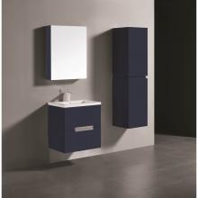 Madeli B300-24-002-SA-MB - Madeli Urban 24'' Wall hung Vanity Cabinet in Sapphire Finish/HW: Matte Black(MB)