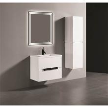 Madeli B300-30-002-WH-PC - Madeli Urban 30'' Wall hung  Vanity Cabinet in White Finish/HW: Polished Chrome(PC)