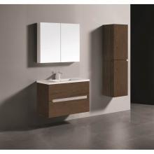 Madeli B300-36-002-BR-PC - Madeli Urban 36'' Wall hung  Vanity Cabinet in Brandy Finish/HW: Polished Chrome(PC)