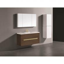 Madeli B300-48C-002-BR-PC - Madeli Urban 48C'' Wall hung  Vanity Cabinet in Brandy Finish/HW: Polished Chrome(PC)