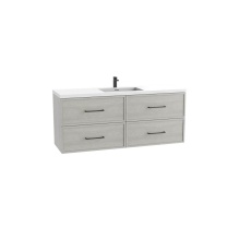 Madeli B305-60C-002-CG-HY-PC - Apex 60C'' Wall hung  Vanity Cabinet in Coastal Grey Finish/HW: Polished Chrome(PC)