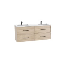 Madeli B305-60D-002-NO-NP-00 - Apex 60D'' Wall hung  Vanity Cabinet in Natural Oak Finish/HW: No Handle