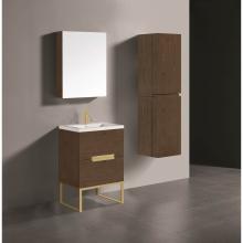 Madeli B400-24-001-LC-BR-PC - Madeli Soho 24'' Free standing Vanity Cabinet in Brandy/HW: Polished Chrome(PC)